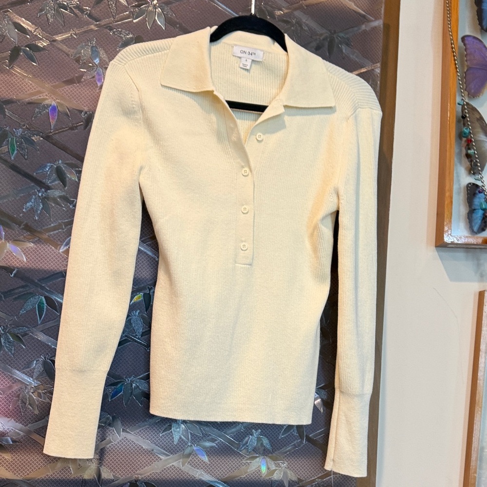 Chic Off-White Button Down Shirt